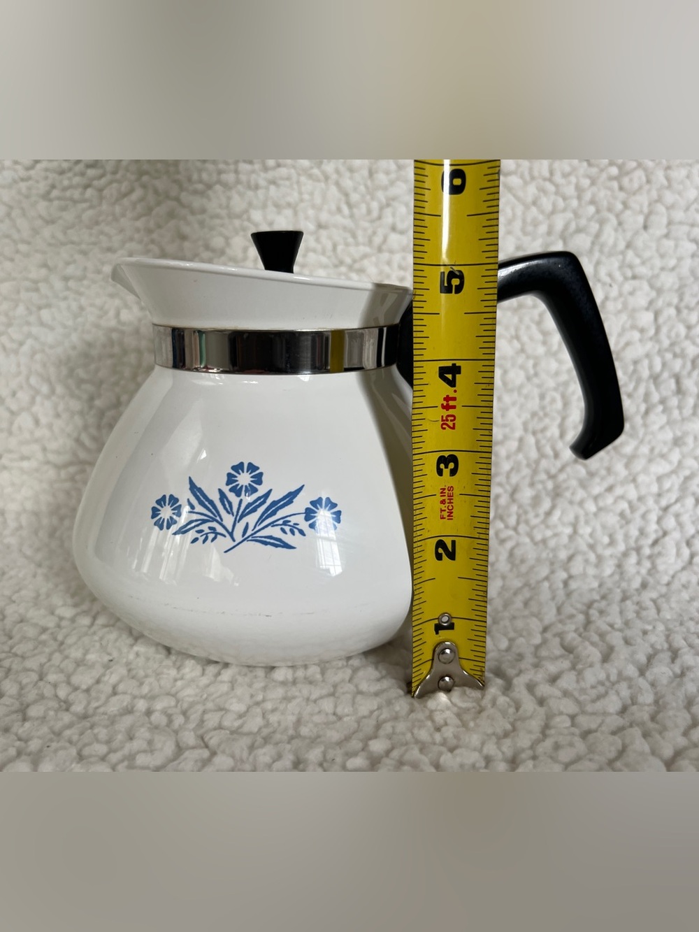 Vintage Corning Ware Blue Cornflower 6 Cup Tea Pot Kettle P-104 with Lid - Picture 14 of 14